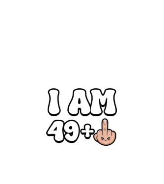 I am 49+1 minta fehér pólón