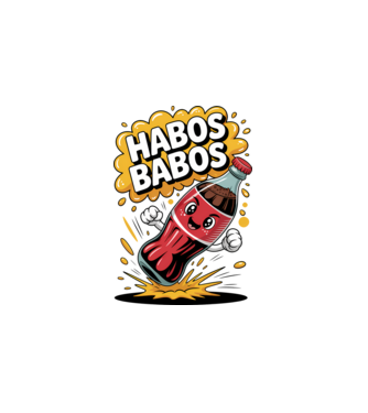 Habos Babos minta fehér pólón