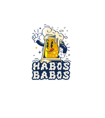 Habos Babos minta fehér pólón