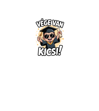 Vége van kicsi! minta fekete pólón