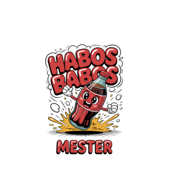 Habos Babos Mester minta fehér pólón