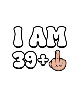 I am 39+1 minta fehér pólón