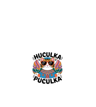 Huculka Puculka cica 3 minta fehér pólón