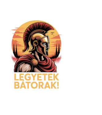 Legyetek bátorak! minta fekete pólón