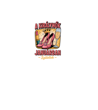A királynők januárban születtek minta dusty pink pólón