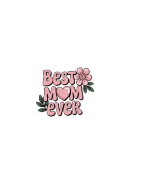 Best Mom Ever minta sötétkék pólón