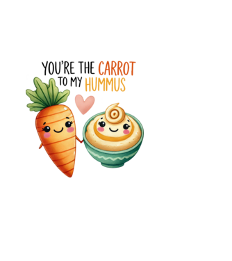You are the carrot to my hummus minta világoskék pólón