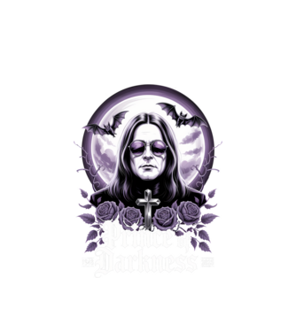 Prince of Darkness minta fehér pólón