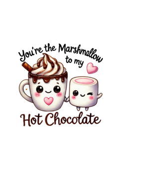 You are the marshmallow to my Hot Chocolate minta világoskék pólón