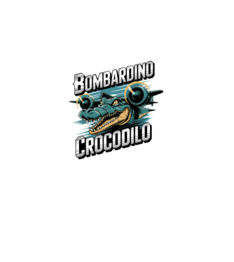 Bombardino Crocodilo 2 minta fekete pólón
