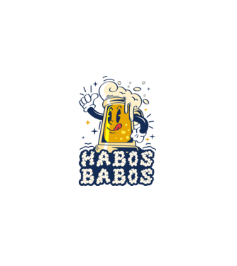 Habos Babos minta fehér pólón