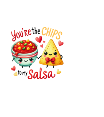You are the chips to my salsa minta fekete pólón