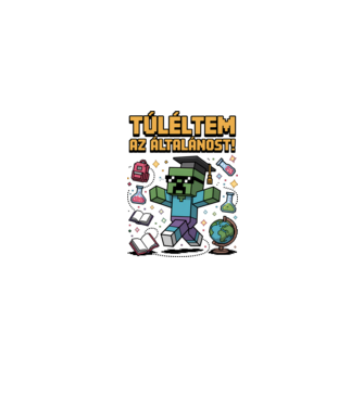 Túléltem az általánost! minta homokszín pólón