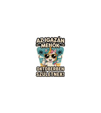 Az igazán menők októberben születnek! minta homokszín pólón