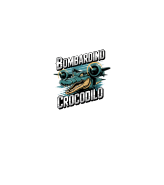 Bombardino Crocodilo 2 minta fekete pólón