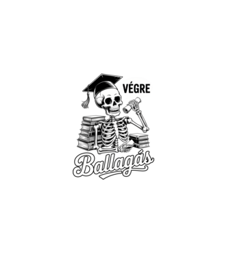 Végre ballagás minta fekete pólón