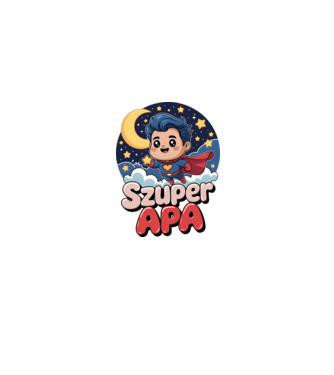 SZUPER APA 1 minta homokszín pólón