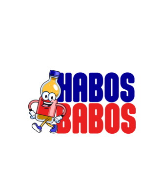 Habos Babos minta fehér pólón