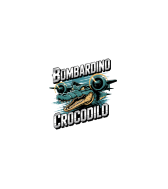 Bombardino Crocodilo 2 minta fekete pólón