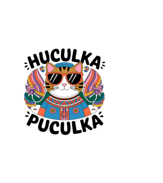 Huculka Puculka cica 3 minta világos rózsaszín pólón