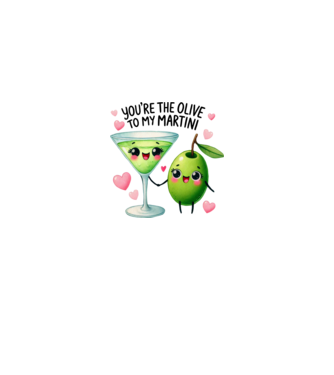 You are the olive to my martini minta királykék pólón