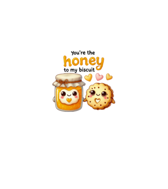 You are the honey to my biscuit minta fehér/piros pólón