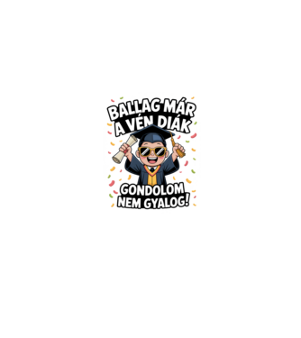 Ballag már a vén diák minta homokszín pólón