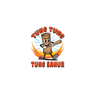 Tung Tung Tung Sahur Aranyos minta fekete pólón