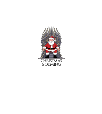 Christmas is coming fehér alapra minta fehér pólón