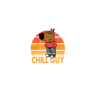 Chill guy Vintage minta fekete pólón