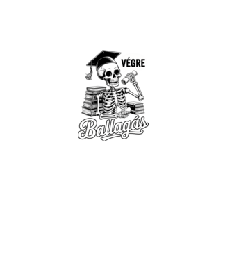 Végre ballagás minta fekete pólón