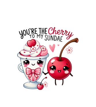 You are the cherry to my sundae minta fehér pólón