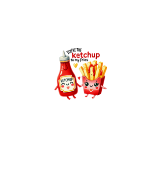 You are the ketchup to my fries minta fehér pólón