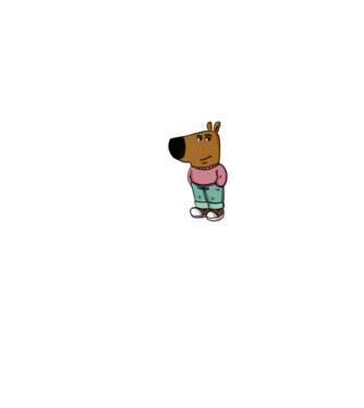 Chill Guy funky - fehér minta fekete pólón