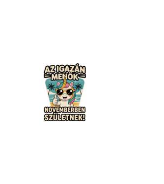 Az igazán menők novemberben születnek! minta világos rózsaszín pólón