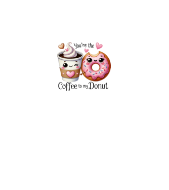 You are the coffee to my donut minta királykék pólón
