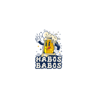 Habos Babos minta homokszín pólón