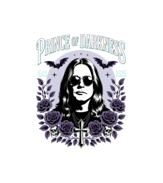 Prince of Darkness minta fehér pólón