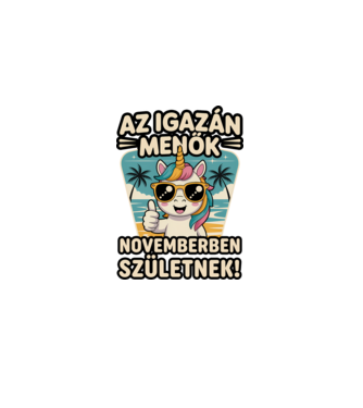 Az igazán menők novemberben születnek! minta fehér pólón