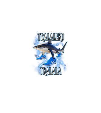Tralalero Tralala minta fekete pólón
