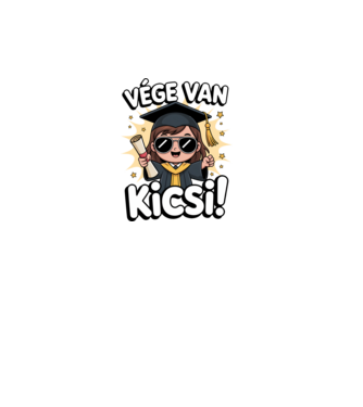 Vége van kicsi! minta dusty pink pólón