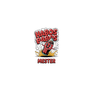 Habos Babos Mester minta fehér pólón
