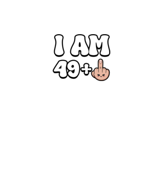 I am 49+1 minta fehér pólón
