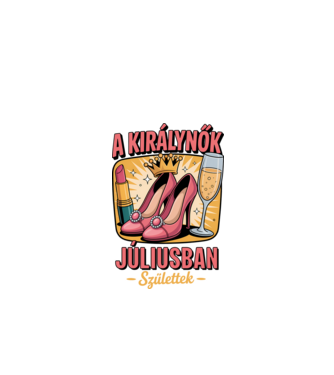 A királynők júliusban születtek minta fehér pólón