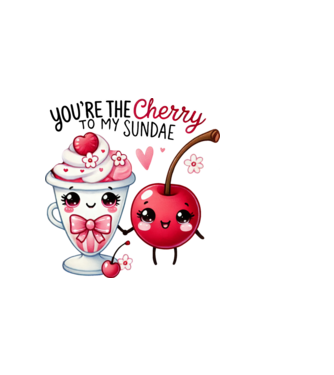 You are the cherry to my sundae minta világos rózsaszín pólón