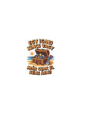 Egy igazi kincs vagy minta világos rózsaszín pólón