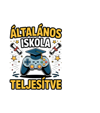 Általános iskola teljesítve minta fehér pólón