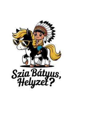 Szia Bátyus, helyzet? - Yakkari minta fekete pólón