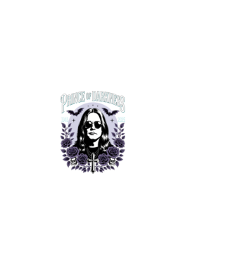 Prince of Darkness minta sötétkék pólón