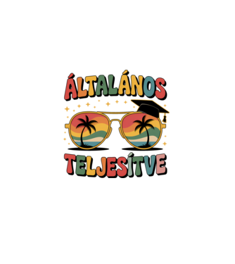 Általános teljesítve minta fehér pólón